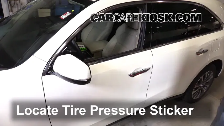 2016 Acura MDX SH-AWD 3.5L V6 Tires & Wheels Check Tire Pressure